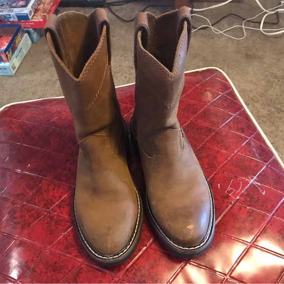 JUSTIN BOYS' ROPER WESTERN BOOTS - ROUND TOE - Picture 1 of 10
